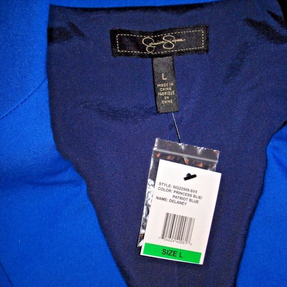 Jessica Simpson Delaney Blue Colorblock One-Button Blazer Suit Jacket Size L NWT - Picture 6 of 8